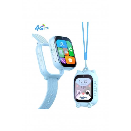 Έξυπνο ρολόι για παιδιά, 4G, GPS, βιντεοκλήση HD, Κουμπί SOS, Παρακολούθηση κατασκόπων, Υποδοχή SIM, Τοποθεσία GPS σε πραγματικό χρόνο + LBS, Οθόνη αφής,
