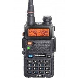 UV-5R 5,8W ασύρματος πομποδέκτης UHF/VHF 5W με μονόχρωμη οθόνη