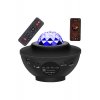 Προβολέας RGB LED, Verk, ηχείο Bluetooth, τηλεχειριστήριο, 3 επίπεδα φωτεινότητας, μαύρο, 16x12cm, πλαστικό, μαύρο