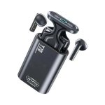 T70 Earbud Bluetooth Handsfree ακουστικά με αντίσταση στον ιδρώτα και θήκη φόρτισης μαύρη