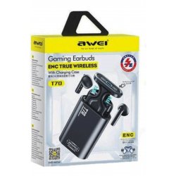 T70 Earbud Bluetooth Handsfree ακουστικά με αντίσταση στον ιδρώτα και θήκη φόρτισης μαύρη