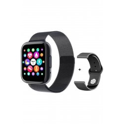 Smartwatch T99 με όργανο παρακολούθησης καρδιακών παλμών (Μαύρο)