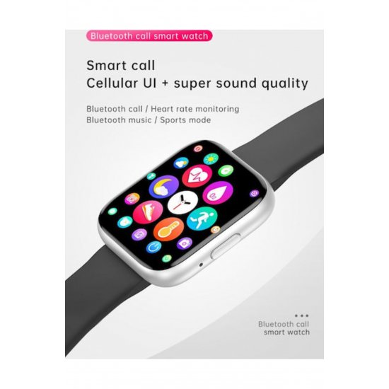 Smartwatch T99 με όργανο παρακολούθησης καρδιακών παλμών (Μαύρο)