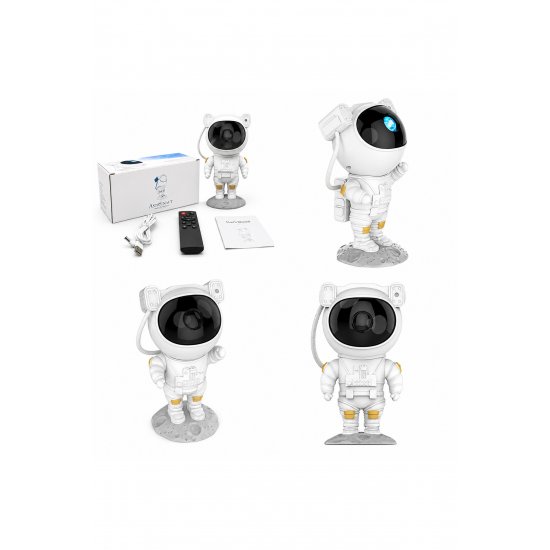 Προβολέας LED Astronaut με τηλεχειριστήριο, Starry Night Light, Timer, Ρυθμιζόμενη προβολή, USB