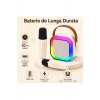 Σετ Karaoke Boxa Portabila Bluetooth 5.3, 2 Microfoane Wireless, LED RGB, USB-C, Copii/Adulti