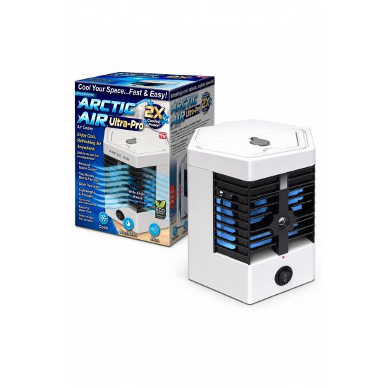 Φορητό μίνι ψυγείο Arctic Air Ultra-Pro 2X, με λειτουργία ύγρανσης και ψεκασμού νερού, λευκό