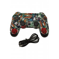 Ασύρματο Gamepad διπλού κινητήρα για PS4 Multicolour