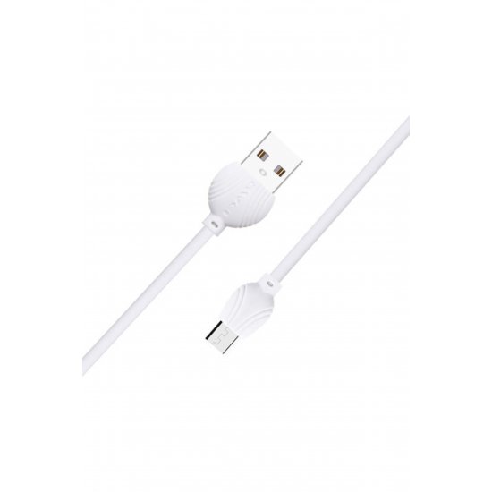 CL-61 1m Κανονικό καλώδιο USB 2.0 σε micro USB Λευκό