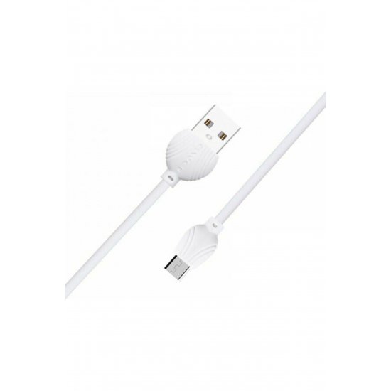 CL-61 1m Κανονικό καλώδιο USB 2.0 σε micro USB Λευκό