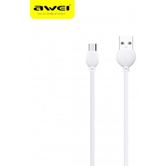 CL-61 1m Κανονικό καλώδιο USB 2.0 σε micro USB Λευκό