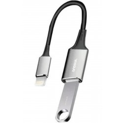 Μετατροπέας Lightning αρσενικό σε USB-A θηλυκό Γκρι 1τμχ Q-ZH018