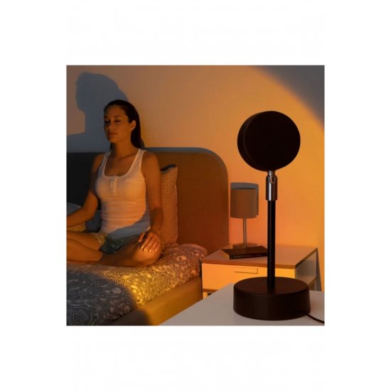 Προβολέας USB LED Sunset Light, Ρομαντικό διακοσμητικό φωτιστικό 360°, ζεστό φως περιβάλλοντος για υπνοδωμάτιο και χαλάρωση