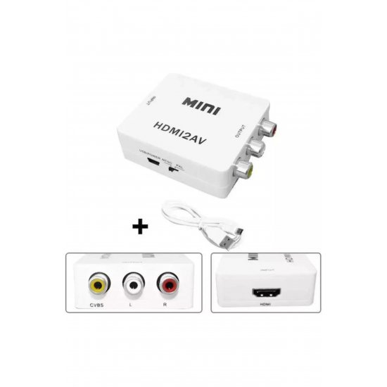 Μετατροπέας Qy-v03 HDMI θηλυκό σε RCA θηλυκό 1 τεμ