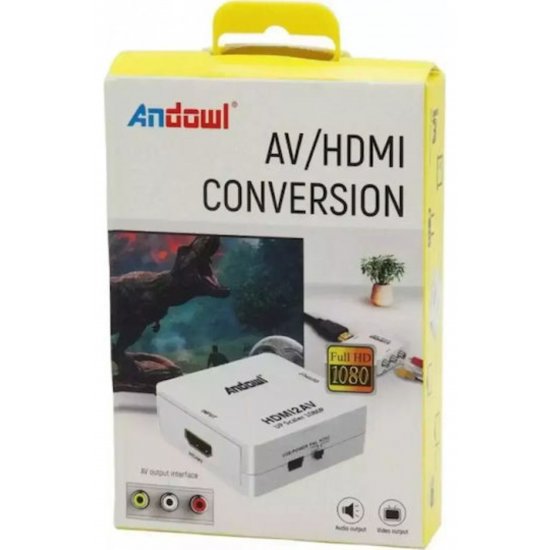 Μετατροπέας Qy-v03 HDMI θηλυκό σε RCA θηλυκό 1 τεμ