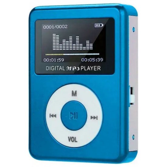 Q-A208 MP3 Player (8GB) με μπλε οθόνη LCD