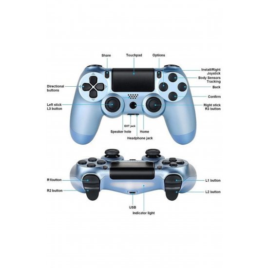 Doubleshock Wireless Gamepad για PS4 Titanium Blue