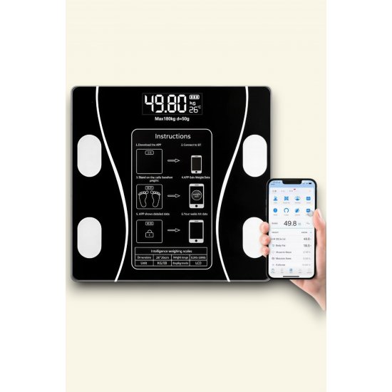 HomeRoy – Έξυπνη Ζυγαριά με Bluetooth και Ανάλυση σώματος 26×26cm