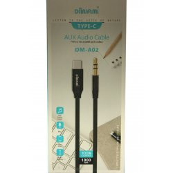 Καλώδιο Diinami DM-A02 USB 2.0 USB Type-C αρσενικό 3,5 mm Μαύρο 1m