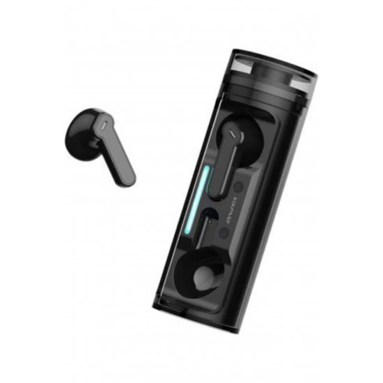Ακουστικά Bluetooth Handsfree T77 Earbud με Μαύρη θήκη φόρτισης
