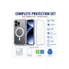 Σύστημα MagSafe Anti Shock + Folie de Sticla Compatibilă cu Apple iPhone 17, Transparenta