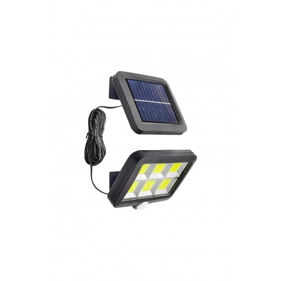 Σετ 2 ηλιακών λαμπτήρων LED 250W με αισθητήρα κίνησης και τηλεχειριστήριο - Φωτισμός εξωτερικού χώρου