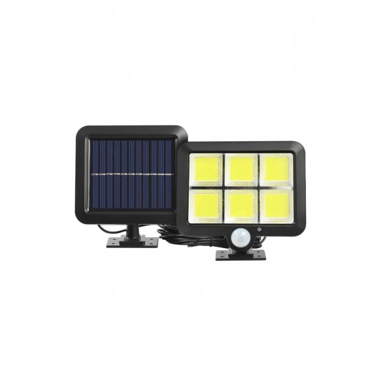 Σετ 2 ηλιακών λαμπτήρων LED 250W με αισθητήρα κίνησης και τηλεχειριστήριο - Φωτισμός εξωτερικού χώρου