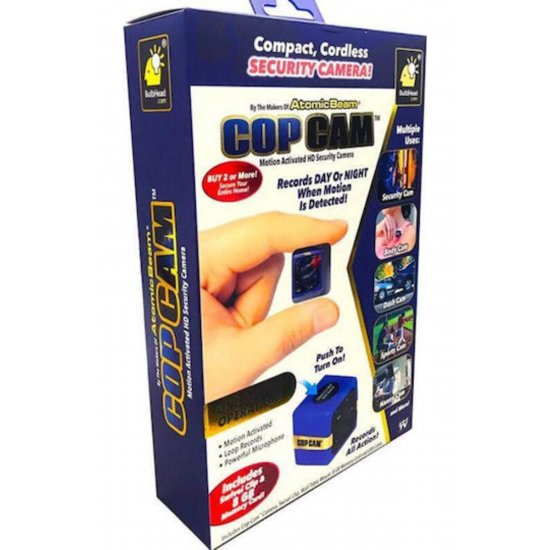 Κρυφή κάμερα Cop Cam 1080p με υποδοχή κάρτας μνήμης και ανιχνευτή κίνησης