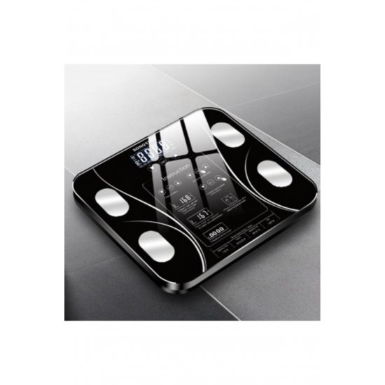 Ψηφιακή ζυγαριά σώματος με Bluetooth, οθόνη LED, θερμόμετρο περιβάλλοντος και επαναφορτιζόμενη μπαταρία