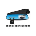 SJ54 1080P Mirror Car DVR Σετ με πίσω κάμερα, οθόνη 4,3