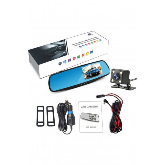 SJ54 1080P Mirror Car DVR Σετ με πίσω κάμερα, οθόνη 4,3