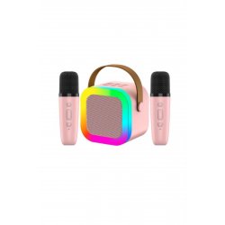 Σετ καραόκε Bluetooth με ηχείο RGB και 2 ασύρματα μικρόφωνα – φορητό, εφέ φωτός, Instant