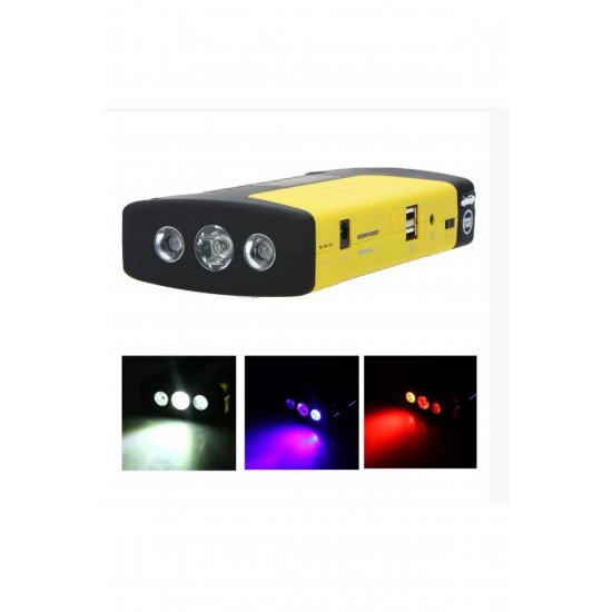 Kit jump starter αυτοκινήτου και μοτοσικλέτας με power bank, LED και USB για αποφορτισμένη μπαταρία