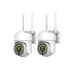 Σετ 2 καμερών παρακολούθησης WiFi HD - Νυχτερινή όραση με 36 LED, Ανθεκτικό IP66