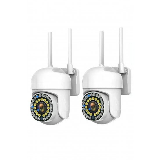 Σετ 2 καμερών παρακολούθησης WiFi HD - Νυχτερινή όραση με 36 LED, Ανθεκτικό IP66