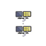Σετ 2 ηλιακών λαμπτήρων LED 250W με αισθητήρα κίνησης και τηλεχειριστήριο - Φωτισμός εξωτερικού χώρου