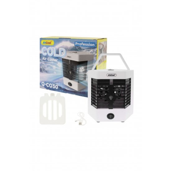 Qc030 Mini Κλιματιστικό USB με Νερό 10W Λευκό