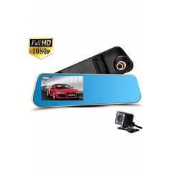 Vehicle Blackbox Dvr 1080P Mirror Car DVR Σετ με πίσω κάμερα, οθόνη 4,3
