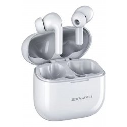 T1 Pro in-ear Bluetooth Handsfree ακουστικά με αντίσταση στον ιδρώτα και θήκη φόρτισης Λευκό