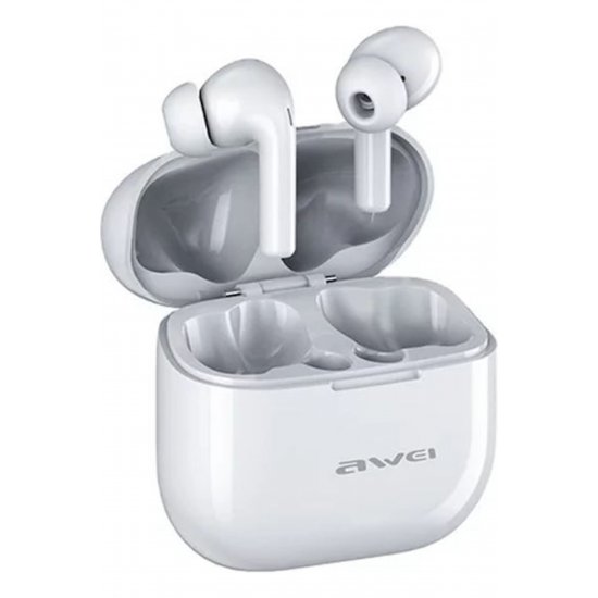T1 Pro in-ear Bluetooth Handsfree ακουστικά με αντίσταση στον ιδρώτα και θήκη φόρτισης Λευκό