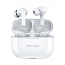 T1 Pro in-ear Bluetooth Handsfree ακουστικά με αντίσταση στον ιδρώτα και θήκη φόρτισης Λευκό