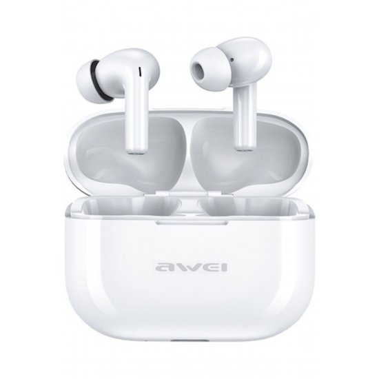 T1 Pro in-ear Bluetooth Handsfree ακουστικά με αντίσταση στον ιδρώτα και θήκη φόρτισης Λευκό