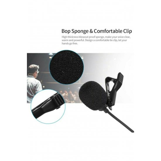 Hands-Free Lavalier Wireless Electret Microphone Πέτου, Clip On Journalistic USB-C