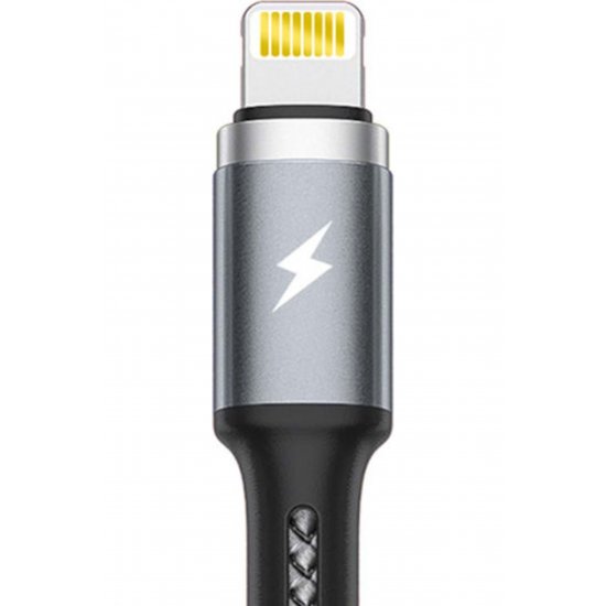 Σειρά Braided USB to Lightning / Type-C / micro USB 1.2m 2.4A Cable Gray (WK-WDC-119_SILVER)