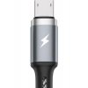 Σειρά Braided USB to Lightning / Type-C / micro USB 1.2m 2.4A Cable Gray (WK-WDC-119_SILVER)