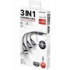 Σειρά Braided USB to Lightning / Type-C / micro USB 1.2m 2.4A Cable Gray (WK-WDC-119_SILVER)