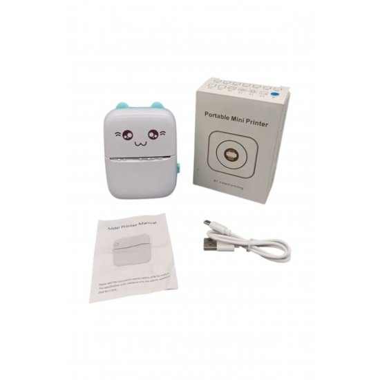 Φορητός θερμικός εκτυπωτής, Mini Sticker Printer, Bluetooth, πολύχρωμος, 82x82x45mm