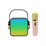Ηχείο Karaoke με ασύρματο μικρόφωνο και εφέ φωτισμού ZX-03 Pink