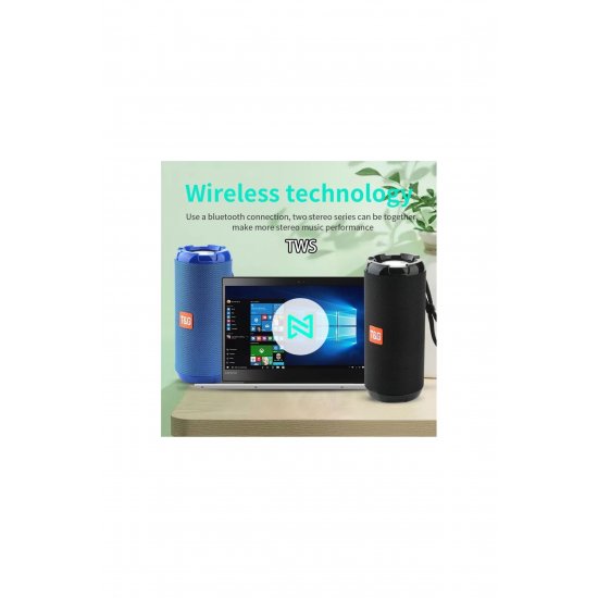 Φορητό ηχείο Bluetooth T&G TG621, Ασύρματο, Bluetooth 5.0, FM, TWS, υποδοχή κάρτας TF, Συμπαγές, Μπλε