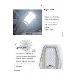 Street Solar Light 200W 2600lm με αισθητήρα κίνησης, φωτοκύτταρο και τηλεχειριστήριο IP67