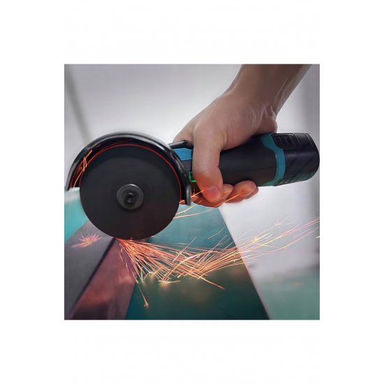 Μίνι γωνιακός μύλος, μπαταρία, 12V, 19.500 RPM, 1200mAh, M5, δίσκος 76 mm, άξονας 10 mm